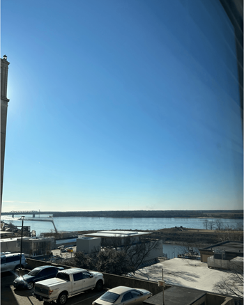 River and city views available